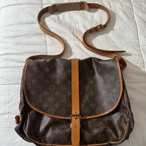 Louis Vuitton Brown Monogram Crossbody vintage saumur 